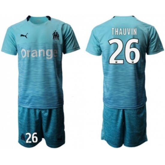 Marseille #26 Thauvin Away Soccer Club Jersey