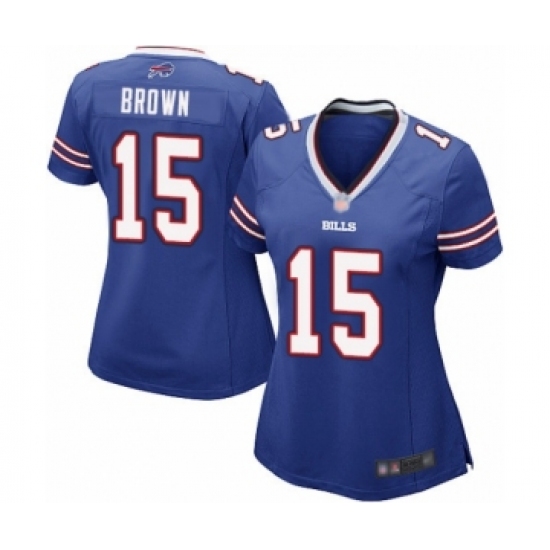 Women's Buffalo Bills #15 John Brown Game Royal Blue Team Color Football Jersey - Ujersey