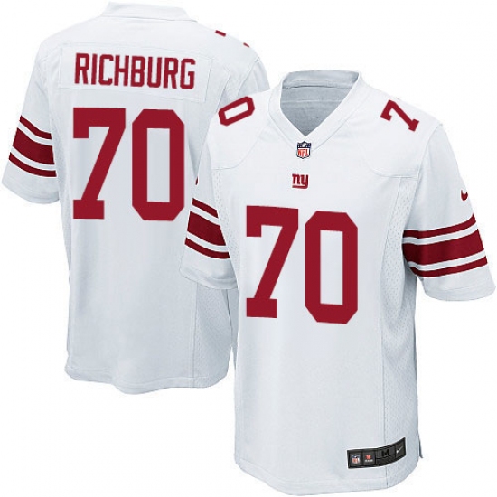 Men's Nike New York Giants #70 Weston Richburg Game White NFL Jersey - Ujersey