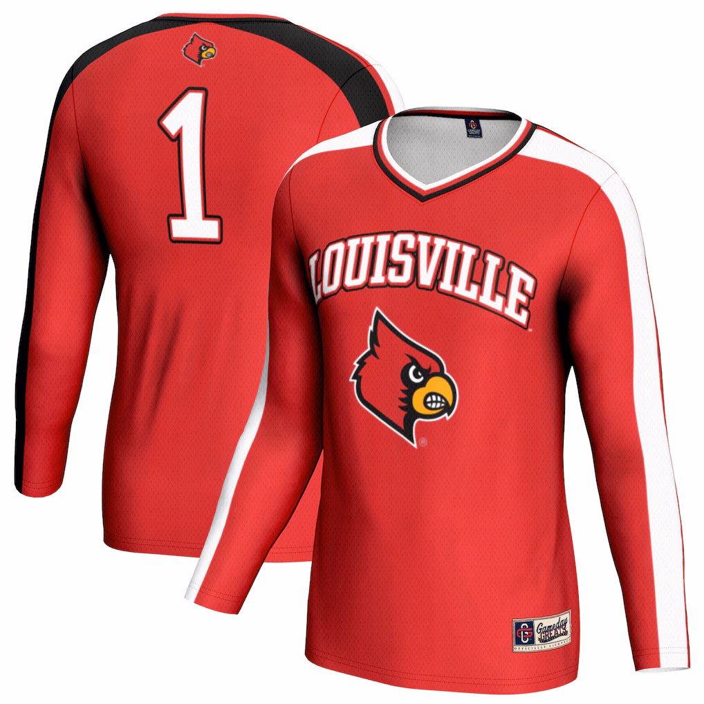 Unisex GameDay Greats Red Louisville Cardinals #1 Lightweight Volleyball Fashion Jersey