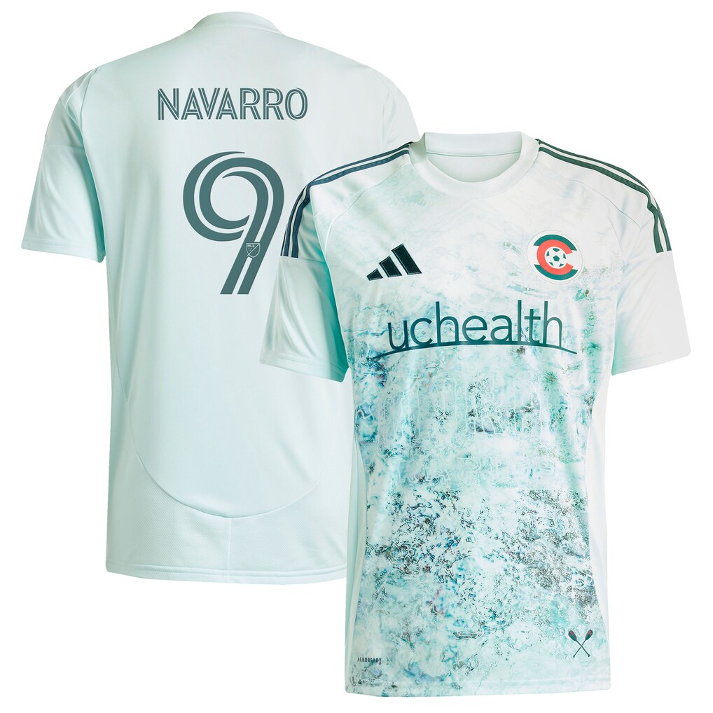 Men's Colorado Rapids Rafael Navarro adidas Green 2025 Headwaters Replica Player Jersey - Ujersey