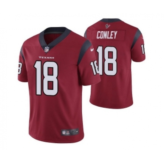 Men's Houston Texans #18 Chris Conley Red Vapor Untouchable Limited Stitched Jersey - Ujersey