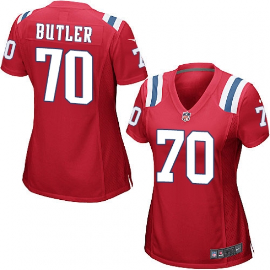 Women's Nike New England Patriots #70 Adam Butler Game Red Alternate NFL Jersey - Ujersey