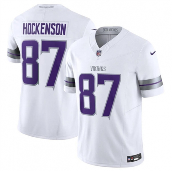 Men's Minnesota Vikings #87 T.J. Hockenson White F.U.S.E. Winter Warrior Limited Football Stitched Jersey - Ujersey