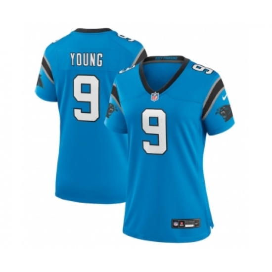 Women's Carolina Panthers #9 Bryce Young Blue Stitched Game Jersey - Ujersey