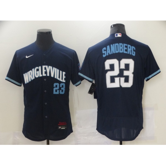 Men's Nike Chicago Cubs #23 Ryne Sandberg Navy Royal Alternate Stitched Baseball Jersey - Ujersey
