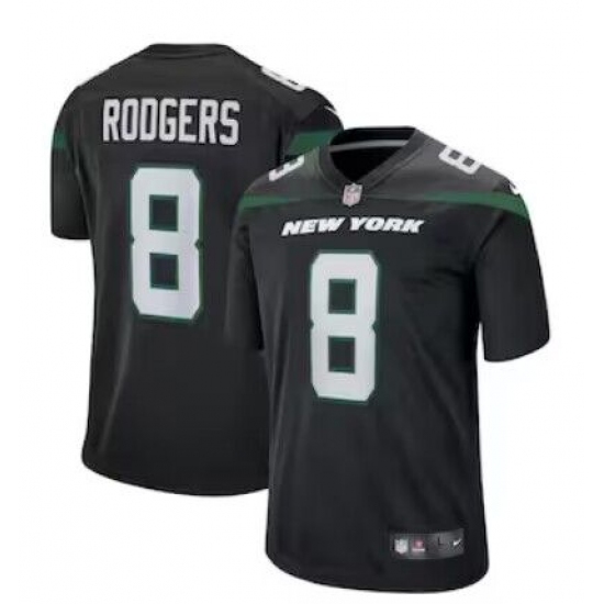 Men's New York Jets #8 Aaron Rodgers Black 2023 Vapor Untouchable Stitched Nike Limited Jersey - Ujersey