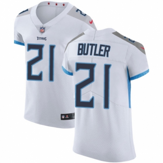 Men's Nike Tennessee Titans #21 Malcolm Butler White Vapor Untouchable Elite Player NFL Jersey - Ujersey