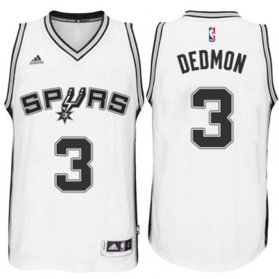 Men's San Antonio Spurs #3 Dewayne Dedmon adidas White Player Swingma Jersey - Ujersey