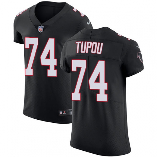Men's Nike Atlanta Falcons #74 Tani Tupou Black Alternate Vapor Untouchable Elite Player NFL Jersey - Ujersey