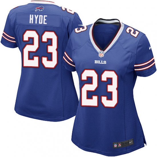 Women's Nike Buffalo Bills #23 Micah Hyde Game Royal Blue Team Color NFL Jersey - Ujersey