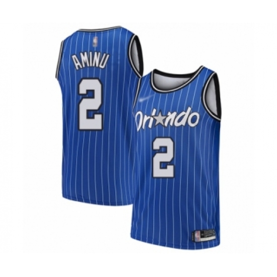 Men's Orlando Magic #2 Al-Farouq Aminu Authentic Blue Hardwood Classics Basketball Jersey - Ujersey