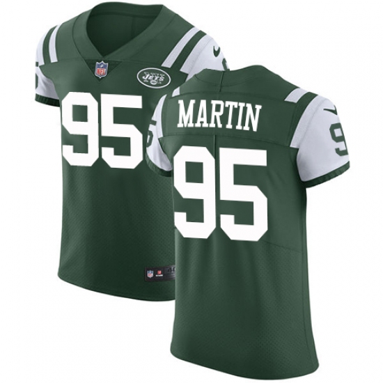 Men's Nike New York Jets #95 Josh Martin Elite Green Team Color NFL Jersey - Ujersey