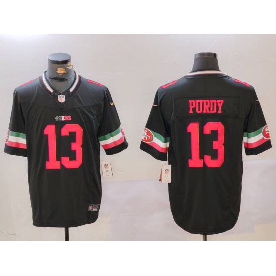 Men's San Francisco 49ers #13 Brock Purdy Black F.U.S.E. Mexico Vapor Limited Stitched Football Jersey - Ujersey