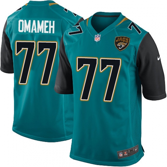 Men's Nike Jacksonville Jaguars #77 Patrick Omameh Game Teal Green Team Color NFL Jersey - Ujersey