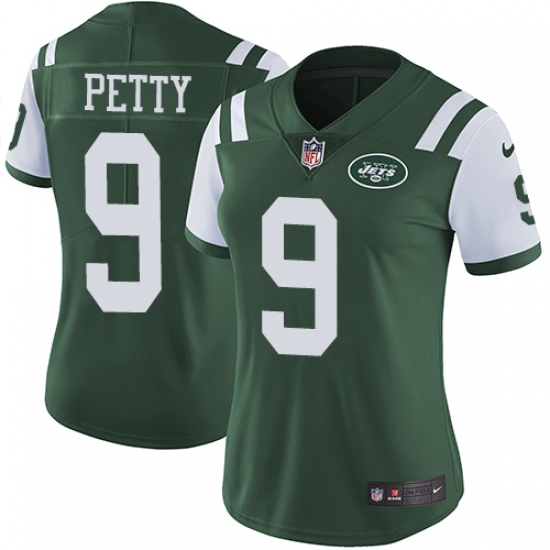 Women's Nike New York Jets #9 Bryce Petty Elite Green Team Color NFL Jersey - Ujersey