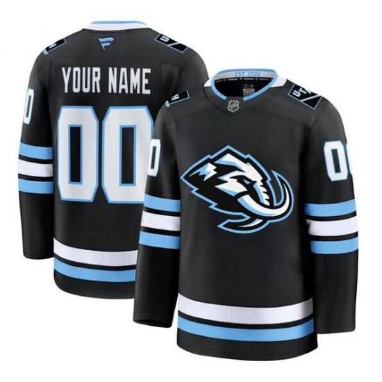 Men's Utah Mammoth ACTIVE PLAYER Custom 2025 Black Stitched Hockey Jersey - Ujersey