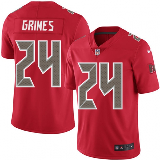 Youth Nike Tampa Bay Buccaneers #24 Brent Grimes Limited Red Rush Vapor Untouchable NFL Jersey - Ujersey