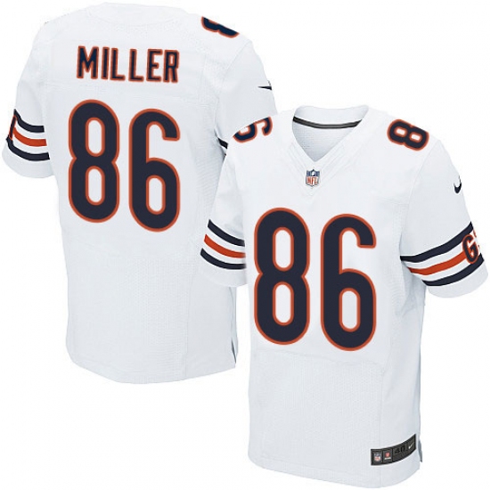 Men's Nike Chicago Bears #86 Zach Miller Elite White NFL Jersey - Ujersey