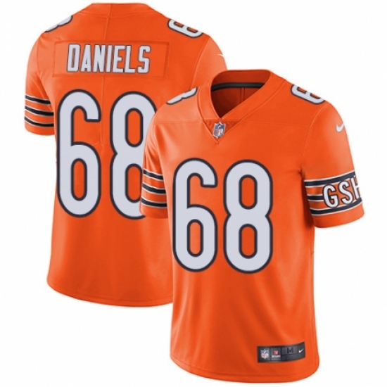 Youth Nike Chicago Bears #68 James Daniels Limited Orange Rush Vapor Untouchable NFL Jersey - Ujersey