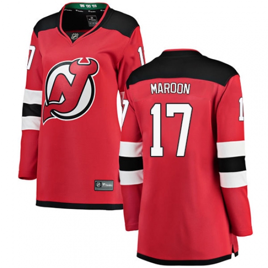 Women's New Jersey Devils #17 Patrick Maroon Fanatics Branded Red Home Breakaway NHL Jersey - Ujersey