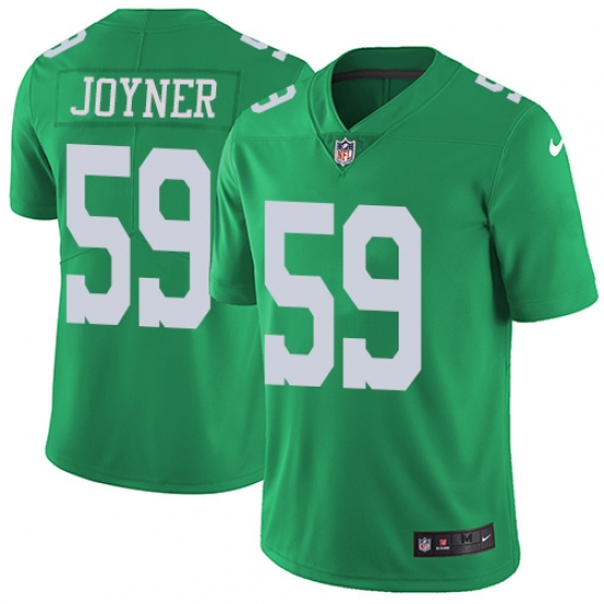 Youth Nike Philadelphia Eagles #59 Seth Joyner Limited Green Rush Vapor Untouchable NFL Jersey - Ujersey