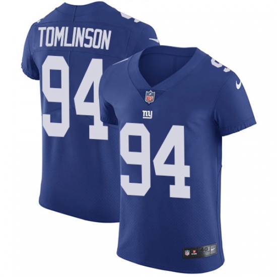 Men's Nike New York Giants #94 Dalvin Tomlinson Elite Royal Blue Team Color NFL Jersey - Ujersey