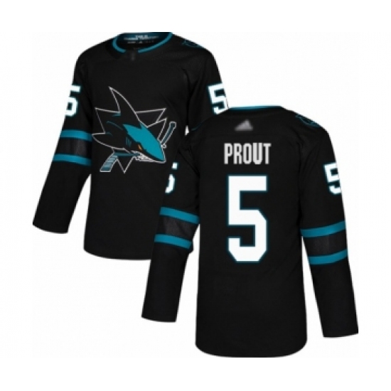 Youth San Jose Sharks #5 Dalton Prout Authentic Black Alternate Hockey Jersey - Ujersey