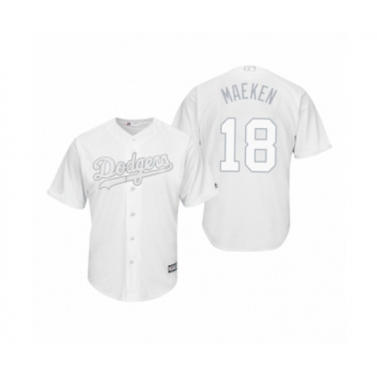 Men's Los Angeles Dodgers #18 Kenta Maeda Maeken White 2019 Players Weekend Replica Jersey - Ujersey