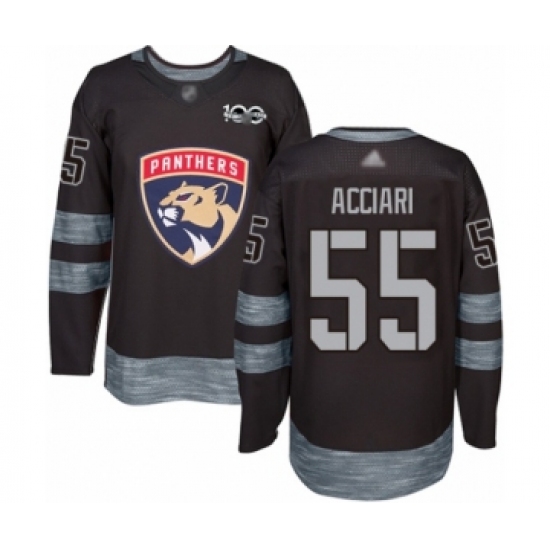 Men's Florida Panthers #55 Noel Acciari Authentic Black 1917-2017 100th Anniversary Hockey Jersey - Ujersey