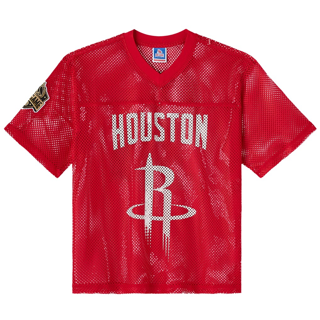 Men's Houston Rockets OVO x NBA Red Mesh Football Fashion Jersey - Ujersey