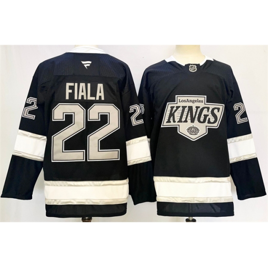 Men's Los Angeles Kings #22 Kevin Fiala Black 2024-25 Home Stitched Hockey Jersey - Ujersey