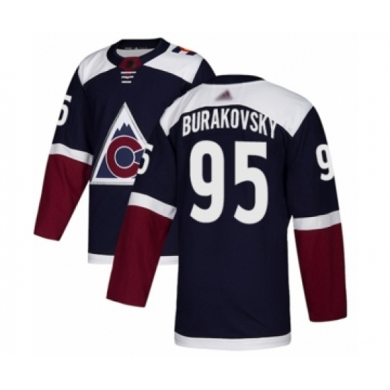 Men's Colorado Avalanche #95 Andre Burakovsky Authentic Navy Blue Alternate Hockey Jersey - Ujersey