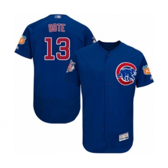 Men's Chicago Cubs #13 David Bote Royal Blue Alternate Flex Base Authentic Collection Baseball Player Jersey - Ujersey