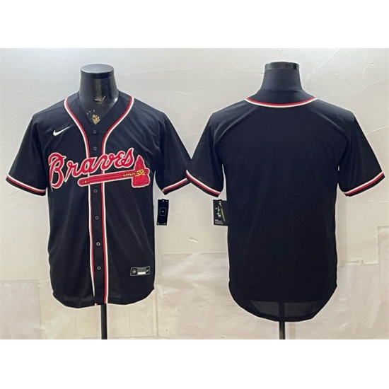 Men's Atlanta Braves Blank 2026 Fashion Replica Black Out Stitched Baseball Jersey - Ujersey