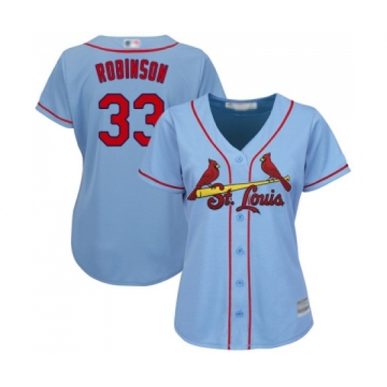 Women's St. Louis Cardinals #33 Drew Robinson Replica Light Blue Alternate Cool Base Baseball Jersey - Ujersey