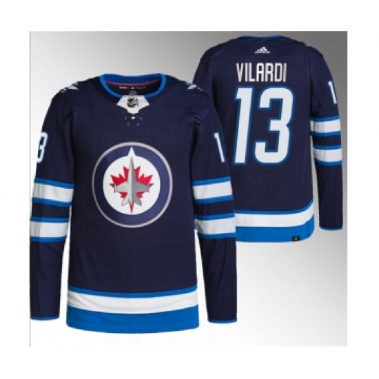 Men's Winnipeg Jets #13 Gabriel Vilardi Navy Stitched Jersey - Ujersey