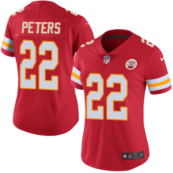 Women's Nike Kansas City Chiefs #22 Marcus Peters Red Team Color Vapor Untouchable Limited Player NFL Jersey - Ujersey