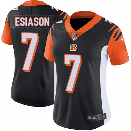 Women's Nike Cincinnati Bengals #7 Boomer Esiason Vapor Untouchable Limited Black Team Color NFL Jersey - Ujersey