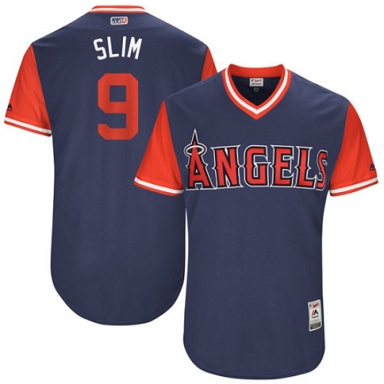Men's Majestic Los Angeles Angels of Anaheim #9 Cameron Maybin 