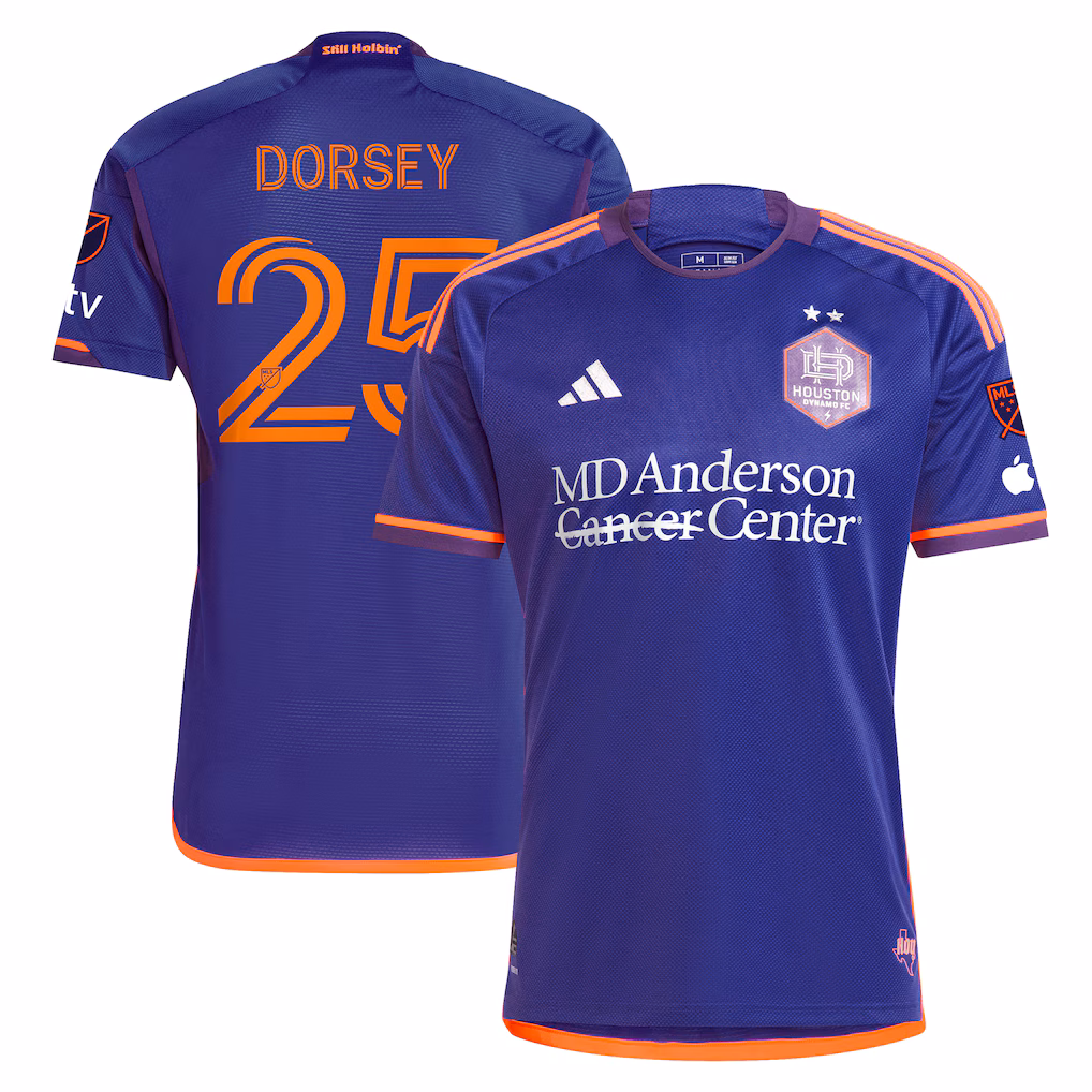 Men's Houston Dynamo FC Griffin Dorsey adidas Purple 2024 Still Holdin' Authentic Player Jersey - Ujersey NHL