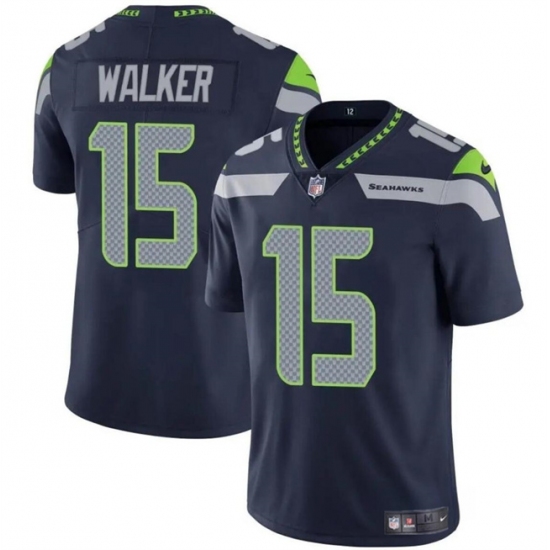 Men's Seattle Seahawks #15 P.J. Walker Navy Vapor Limited Football Stitched Jersey - Ujersey