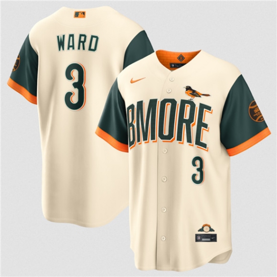 Men's Baltimore Orioles #3 Taylor Ward Natural 2026 City Connect Stadium Stitched Baseball Jersey - Ujersey
