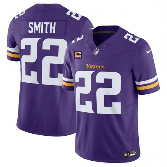 Men's Minnesota Vikings #22 Harrison Smith Purple 2024 F.U.S.E. With 4-Star C Vapor Untouchable Limited Stitched Jersey - Ujersey