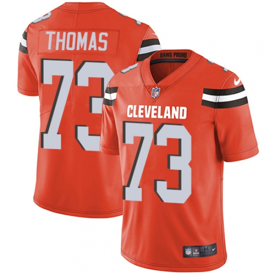 Youth Nike Cleveland Browns #73 Joe Thomas Orange Alternate Vapor Untouchable Limited Player NFL Jersey - Ujersey