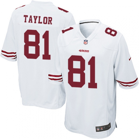 Men's Nike San Francisco 49ers #81 Trent Taylor Game White NFL Jersey - Ujersey