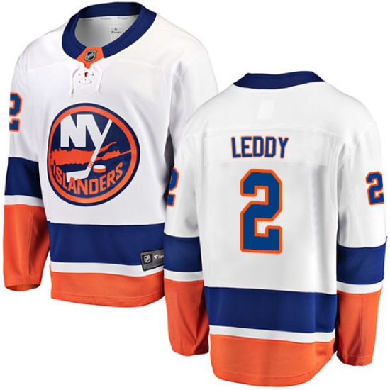 Youth New York Islanders #2 Nick Leddy Fanatics Branded White Away Breakaway NHL Jersey - Ujersey