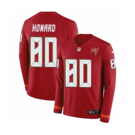 Youth Nike Tampa Bay Buccaneers #80 O. J. Howard Limited Red Therma Long Sleeve NFL Jersey - Ujersey