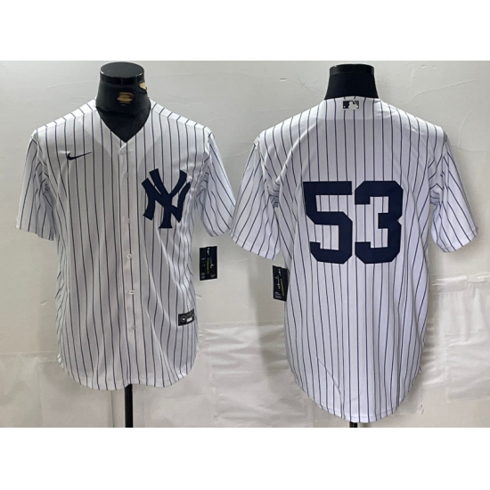 Men's New York Yankees #53 Bobby Abreu White Cool Base Stitched Baseball Jersey - Ujersey