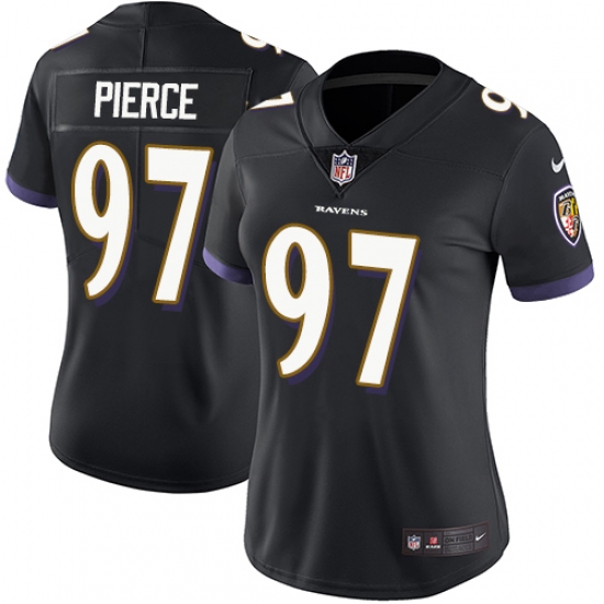 Women's Nike Baltimore Ravens #97 Michael Pierce Black Alternate Vapor Untouchable Limited Player NFL Jersey - Ujersey